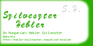 szilveszter hebler business card